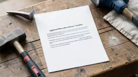 informacja o remoncie mieszkania wzór